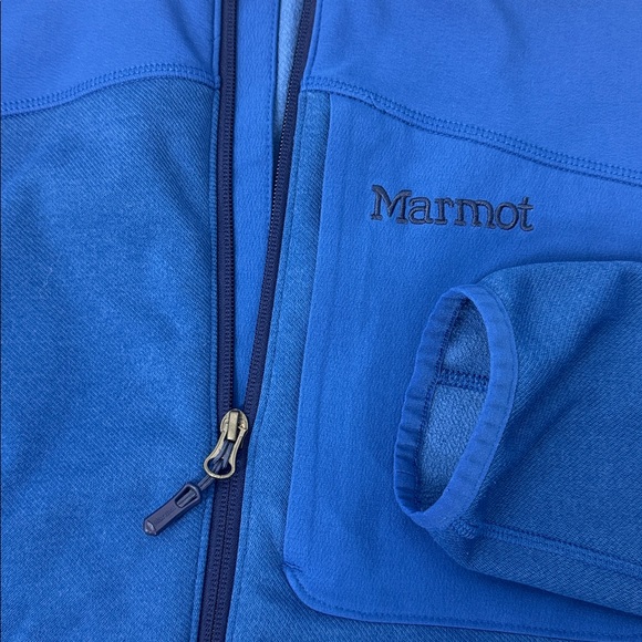Marmot Men’s Fleece Full Zip Blue Size Large - Picture 10 of 10